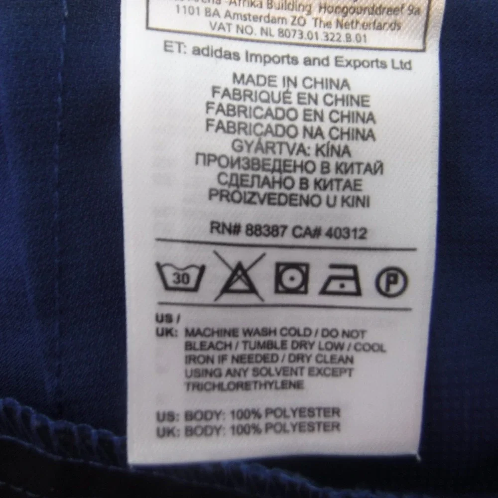 Adidas Pants Mens 32‎ x 32 Blue Chino Straight Fit Adizero Performance Golf